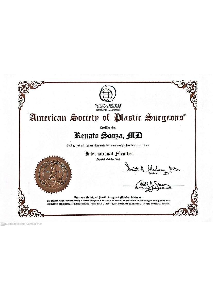 International Member — American Society of Plastic Surgeons (ASPS), 2014