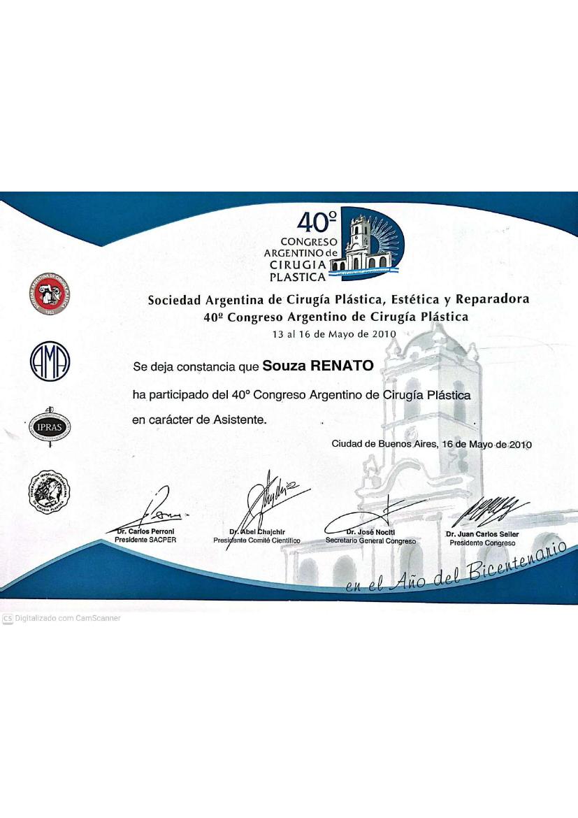 40º Congreso Argentino de Cirugía Plástica — Buenos Aires, 2010
